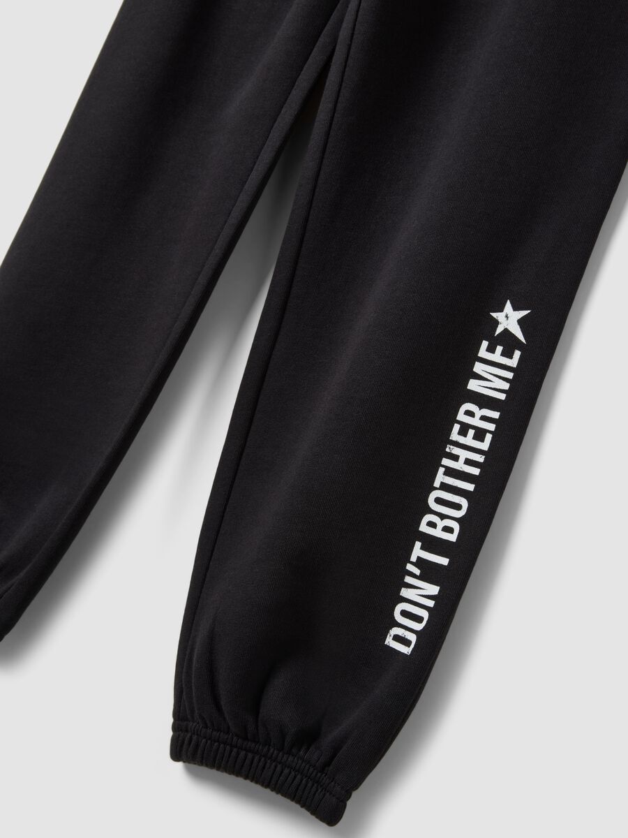Black pure cotton joggers_2