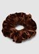 Scrunchie marrone effetto vellutato_1