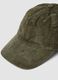 Cappello baseball verde in puro cotone a coste_1