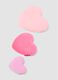 Pink set of 3 heart-shaped powder puffs_2