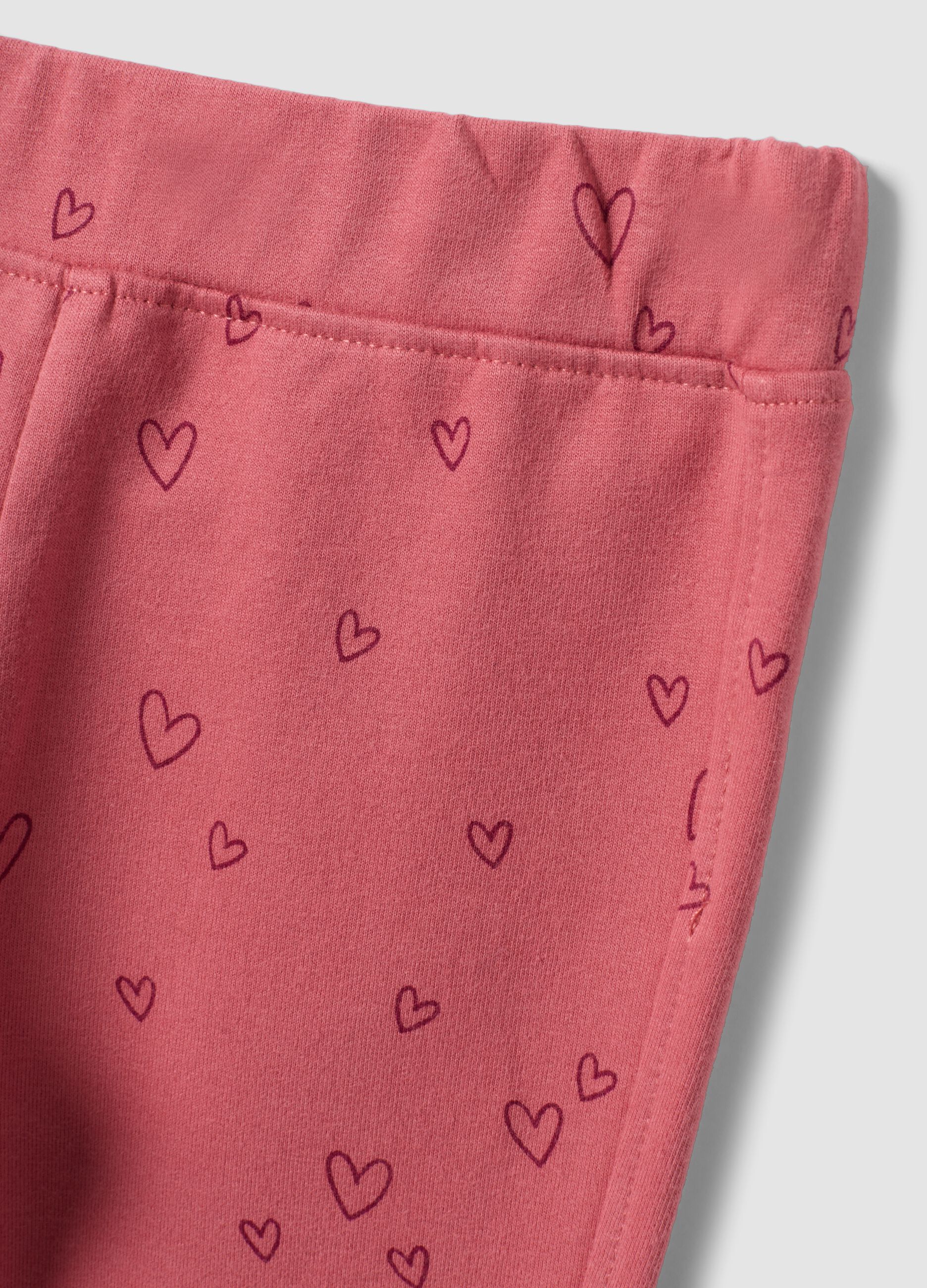 Completo rosa in cotone organico elasticizzato con stampa Aristogatti