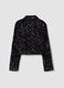 Black chenille regular-fit blazer with sequins_2
