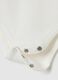 Newborn baby bodysuit in pure white cotton with ruffled collar_2