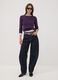 Maglia viola girocollo regular fit a maniche lunghe_1