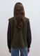Green pure wool crew-neck gilet with oversized fit_3
