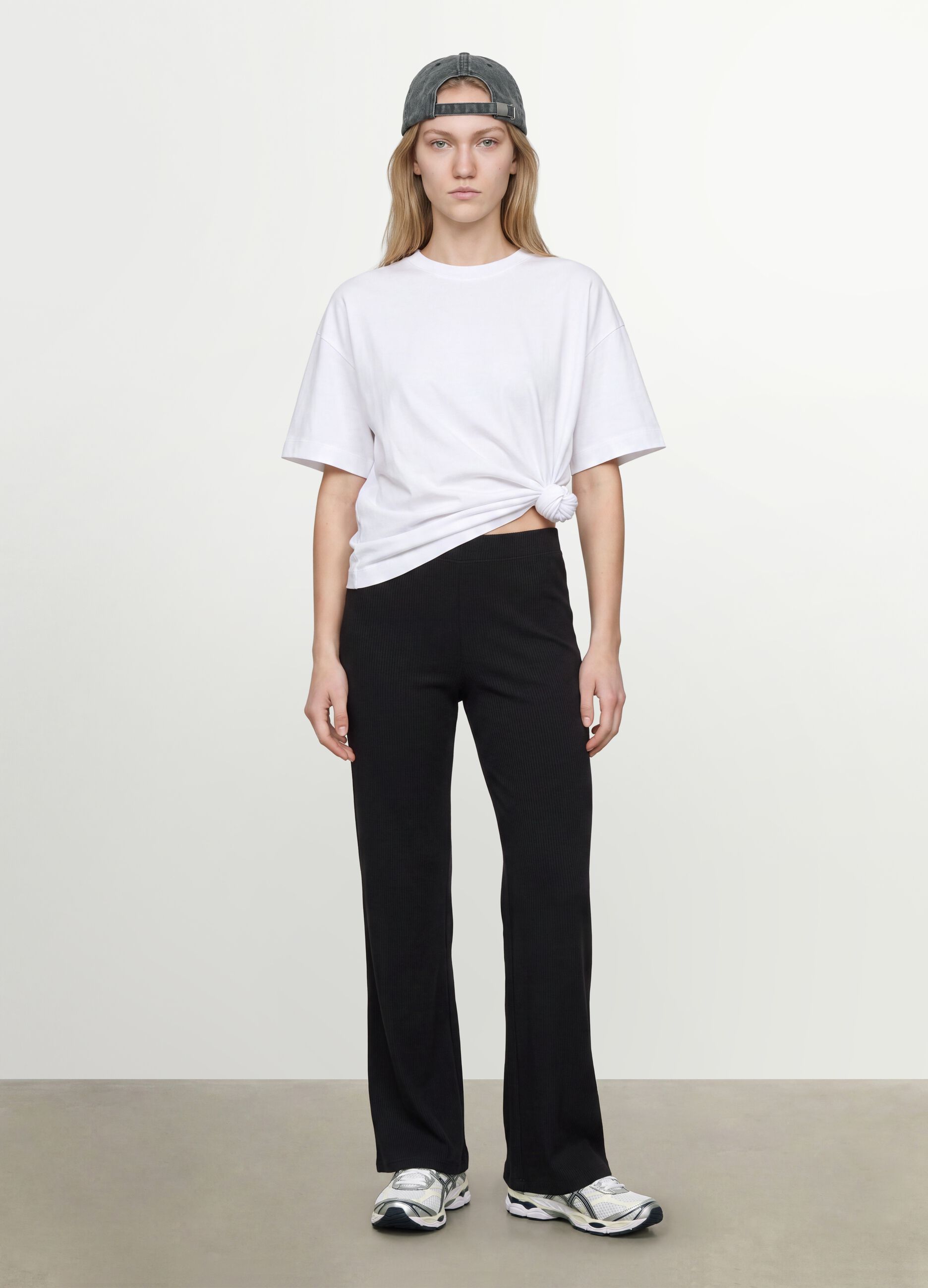 White oversized pure cotton short-sleeve T-shirt