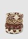 Beige jacquard-pattern hair tie set_0