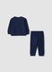 Blue pure cotton jogger set with sporty print_1