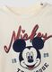 T-shirt beige girocollo in puro cotone organico con stampa Mickey_3