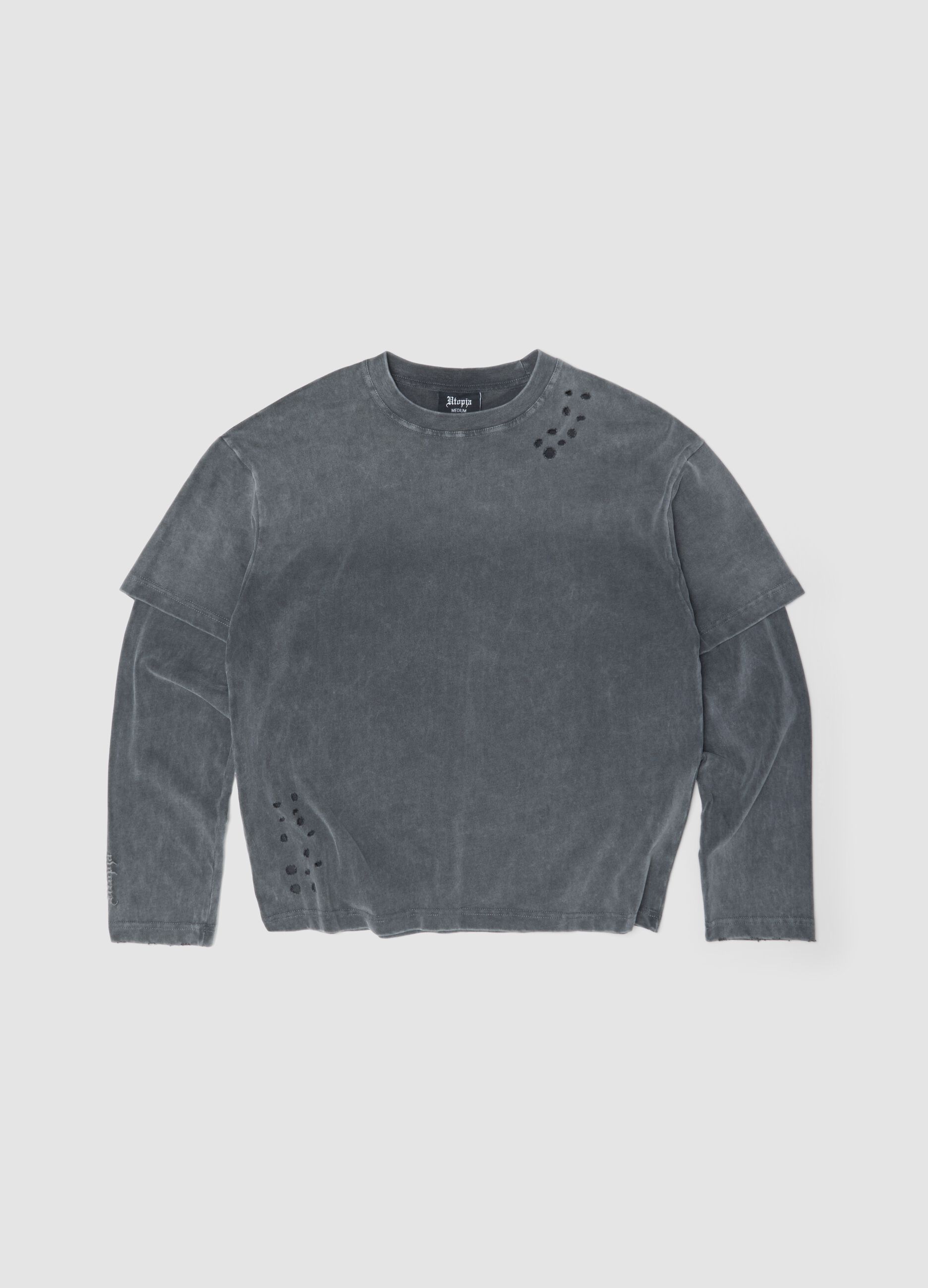 Double Longsleeve Sunfaded Grey