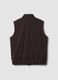 Brown stretch-fabric gilet with zip_5