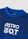 Blue pure cotton Astro Bot print T-shirt, relaxed fit_2