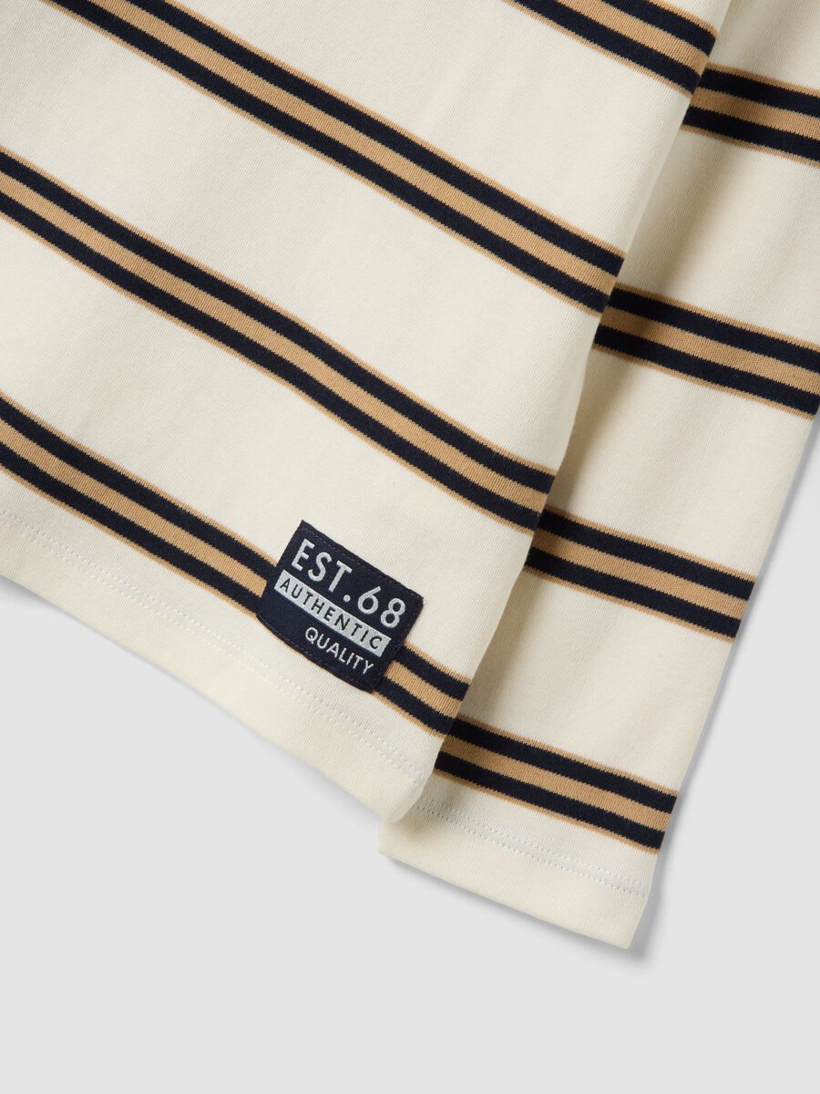 Beige striped organic cotton roll-neck jumper_2