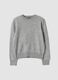 Maglione grigio in pura lana a maniche lunghe regular fit_0