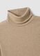 Beige stretch viscose crew-neck jumper, regular fit_1