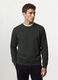 Black crew-neck cotton-blend sweatshirt, regular fit_0
