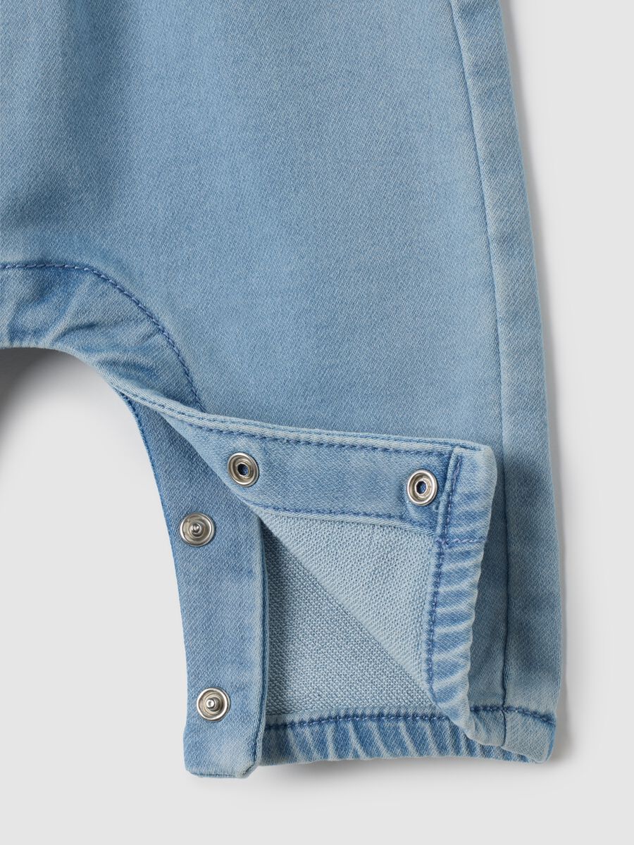 Baby Girl Denim Overalls in Light Blue Regular Fit_3