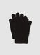 Black stretch-fabric gloves_0