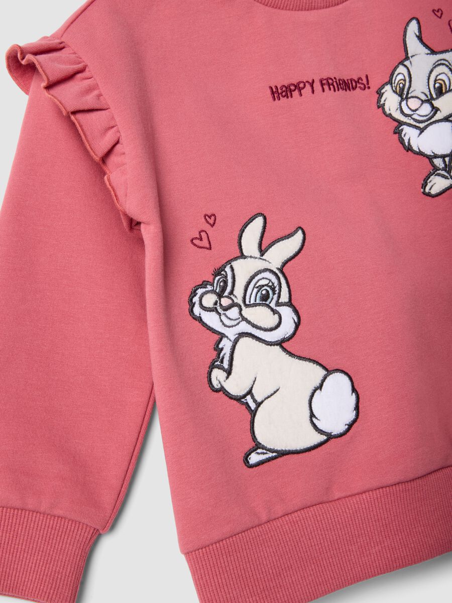 Pink stretch organic cotton Bambi print set_2