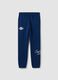 Blue regular-fit cotton-blend joggers_3