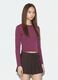 T-shirt viola in puro cotone a righe con girocollo_3