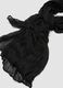 Semi-sheer black crinkle-effect scarf_1