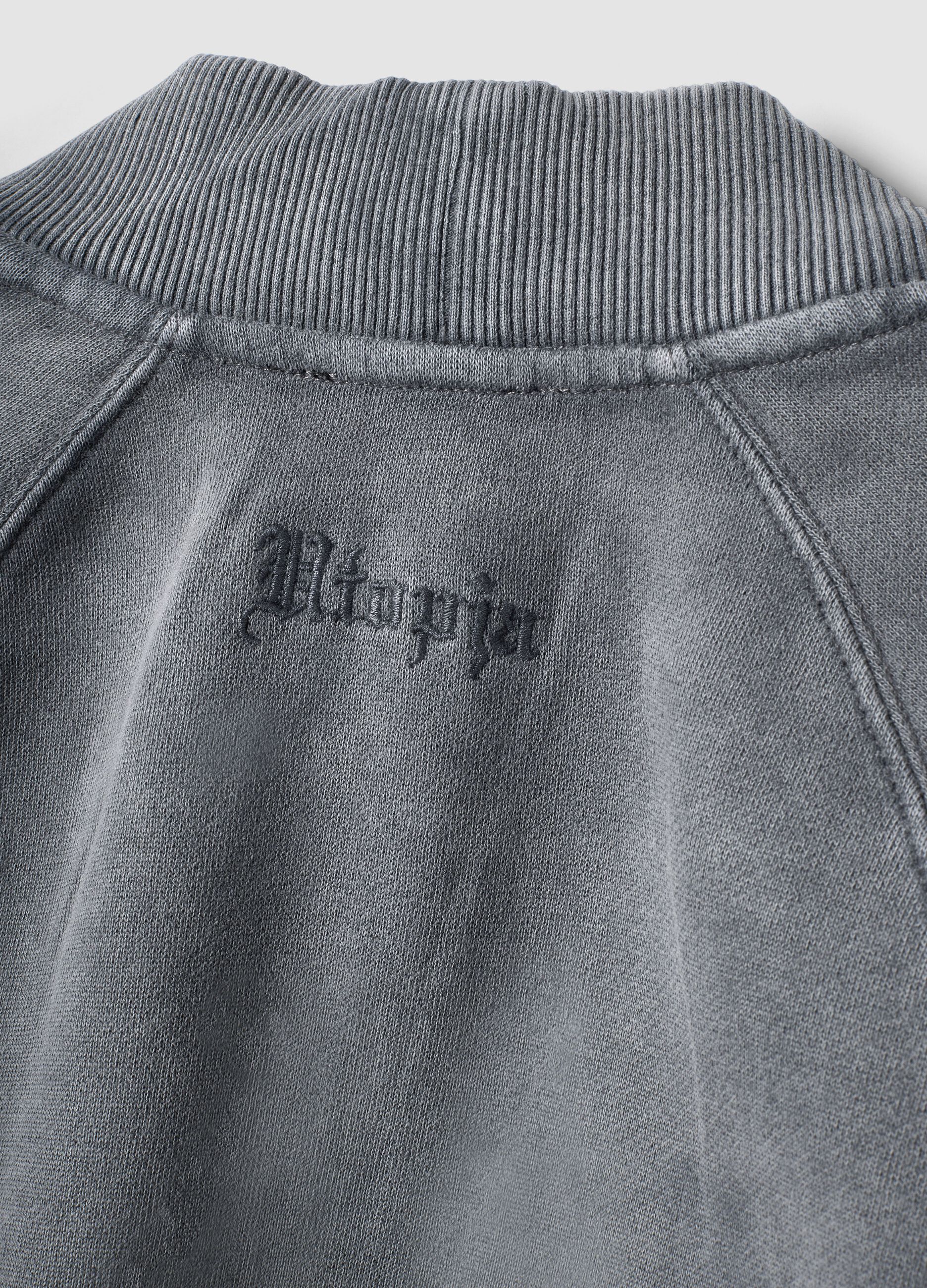 Grey Cropped Shrug Sweatshirt