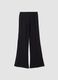 Black flared joggers in pure cotton_0