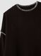 Brown stretch wool jumper with exposed seams, oversized fit_1
