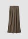 Pantaloni beige scuro e neri in viscosa e lana elasticizzata_0