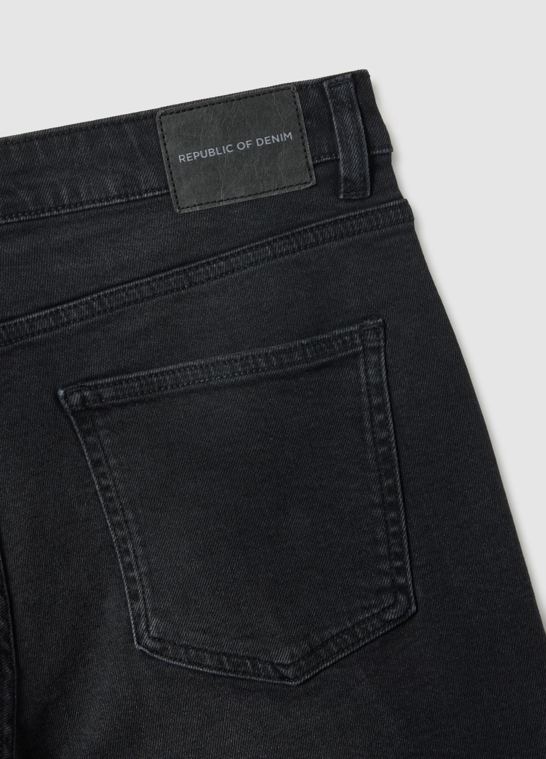 Black slim fit stretch cotton jeans