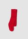 Red organic stretch-cotton tights_0
