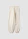 White cotton-blend joggers with elasticated waistband, regular fit_6