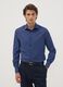 Blue slim-fit stretch cotton poplin shirt_0