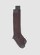 Men&rsquo;s grey marl long socks in stretch cotton_0