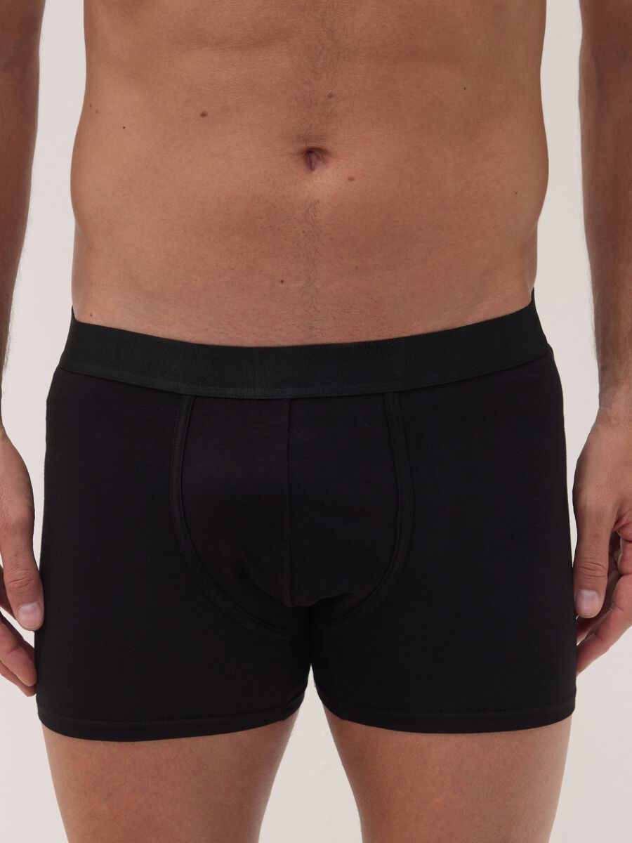 3-pack of grey midi boxer briefs in stretch organic cotton_1
