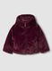 Plum purple padded jacket with hood and zip_0