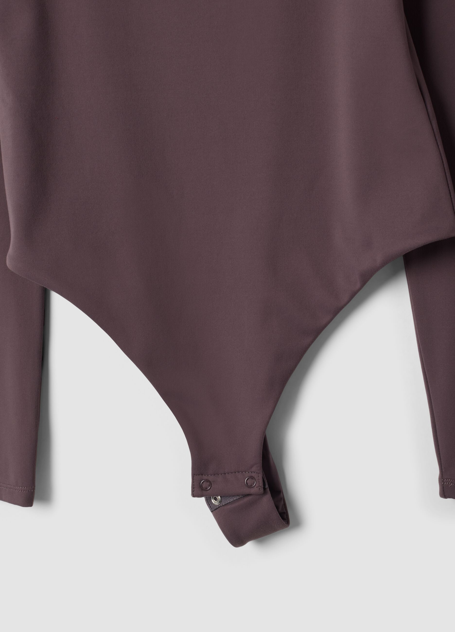 Mauve breathable stretch bodysuit with wide neckline ALTAVIA STUDIO