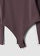 Mauve breathable stretch bodysuit with wide neckline ALTAVIA STUDIO_8