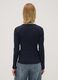 Blue long-sleeved pure cotton crew-neck T-shirt_3