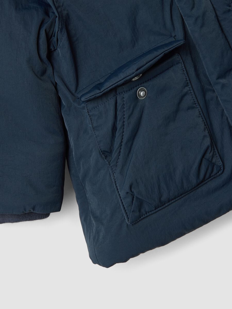 Blue padded hooded jacket_3
