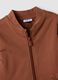 Brown stretch cotton set with crew neck_1