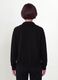Black stretch viscose sweatshirt with roll neck, regular fit_3
