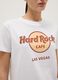 White Pure Cotton Regular Fit T-shirt with Hard Rock Cafe Logo_3