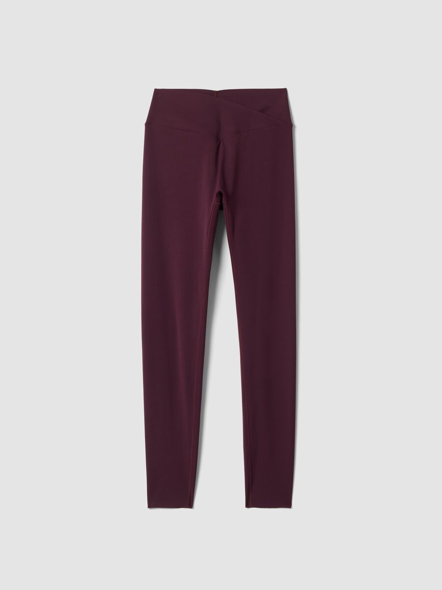 Purple slim leggings in stretch fabric with regular-rise waist &ndash; ALTAVIA STUDIO_5
