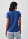 Navy pure cotton T-shirt with floral GAP logo_2