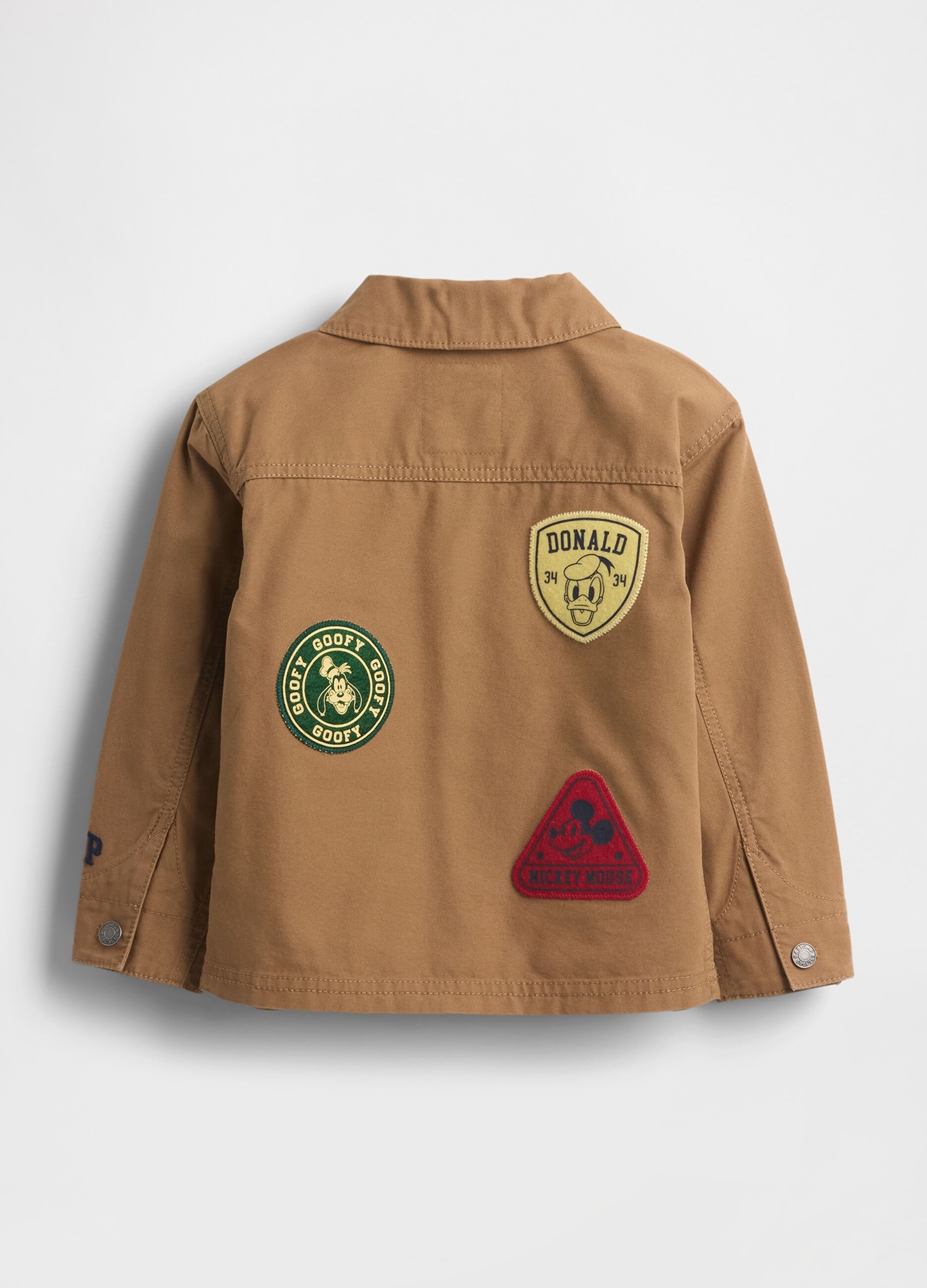 Brown cotton jacket with Disney patches