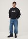 Black cotton-blend AC/DC printed sweatshirt_1