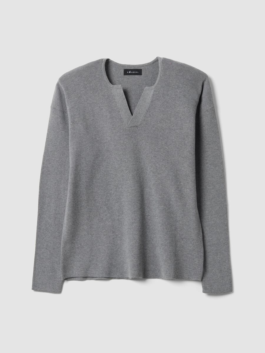 Grey cotton-blend regular-fit Henley top_4