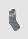 Grey melange jacquard stretch-fabric socks_0